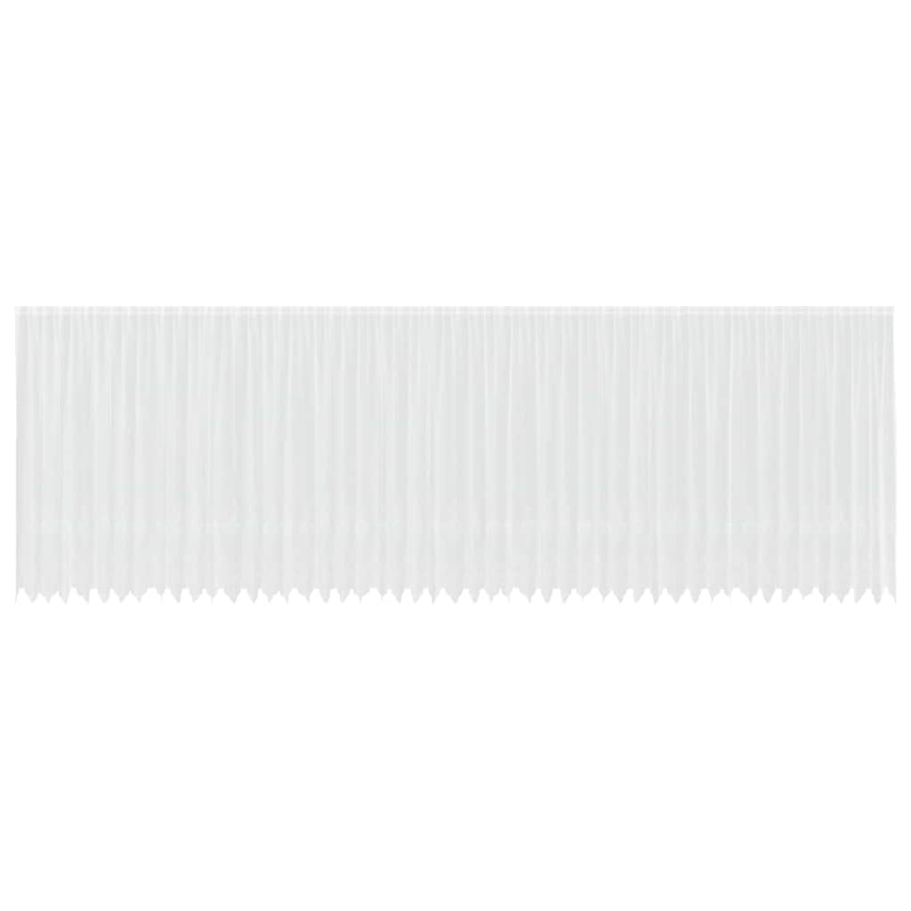 Spitzenvorhang mit Vorhängen Weiß 220 x 1200 cm Polyester