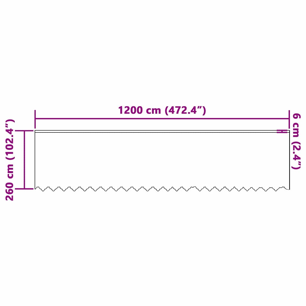 Spitzenvorhang mit Vorhängen Weiß 260 x 1200 cm Polyester
