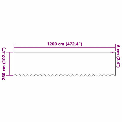 Spitzenvorhang mit Vorhängen Weiß 260 x 1200 cm Polyester