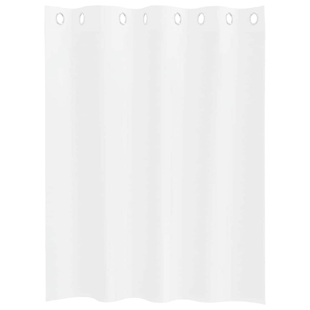Voile-Vorhang mit Vorhängen 2 pcs Weiß 140 x 140 cm Polyester