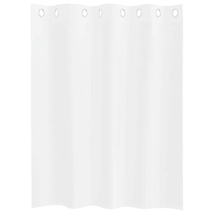 Voile-Vorhang mit Vorhängen 2 pcs Weiß 140 x 140 cm Polyester