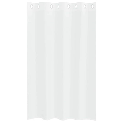 Voile-Vorhang mit Vorhängen 2 pcs Weiß 175 x 140 cm Polyester