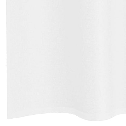 Voile-Vorhang mit Vorhängen 2 pcs Weiß 260 x 140 cm Polyester