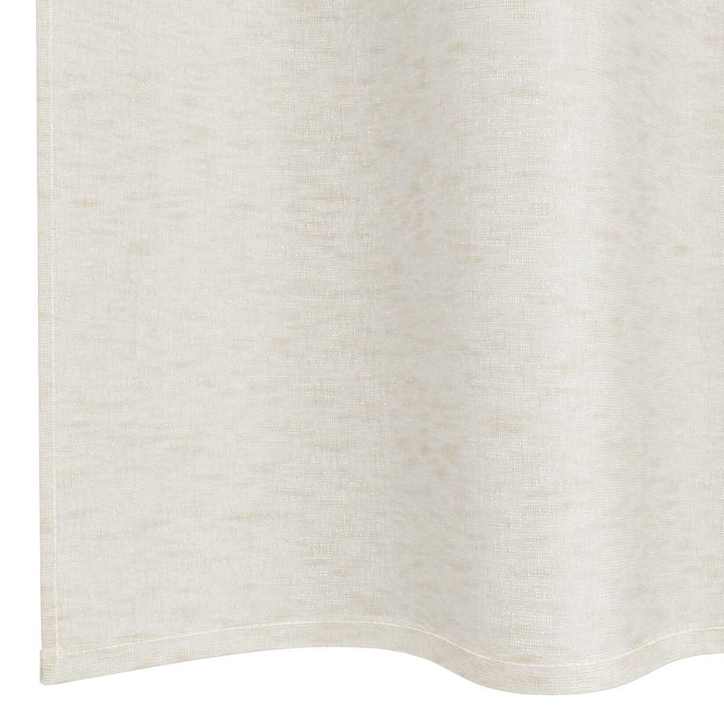 Voile-Vorhang mit Vorhängen 2 pcs Creme 140 x 140 cm Polyester