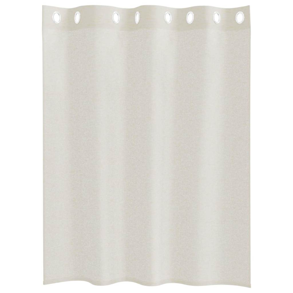 Voile-Vorhang mit Vorhängen 2 pcs Creme 140 x 140 cm Polyester