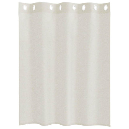 Voile-Vorhang mit Vorhängen 2 pcs Creme 140 x 140 cm Polyester