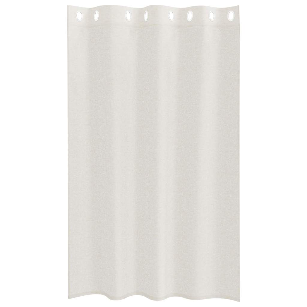 Voile-Vorhang mit Vorhängen 2 pcs Creme 175 x 140 cm Polyester