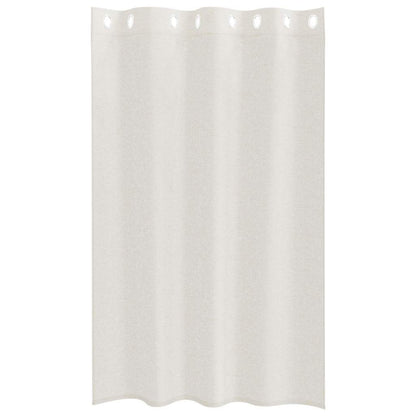 Voile-Vorhang mit Vorhängen 2 pcs Creme 175 x 140 cm Polyester