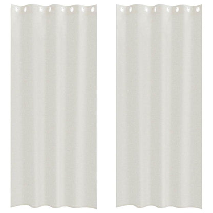 Voile-Vorhang mit Vorhängen 2 pcs Creme 260 x 140 cm Polyester