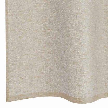 Voile-Vorhang mit Vorhängen 2 pcs Sand 225 x 140 cm Polyester