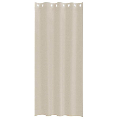 Voile-Vorhang mit Vorhängen 2 pcs Sand 245 x 140 cm Polyester