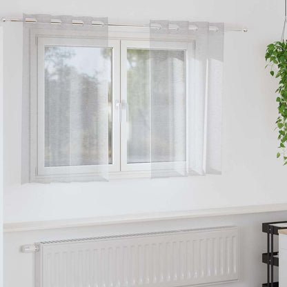 Voile-Vorhang 2 pcs Hellgrau 140 x 140 cm Polyester