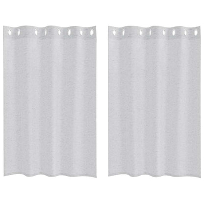Voile-Vorhang 2 pcs Hellgrau 140 x 140 cm Polyester