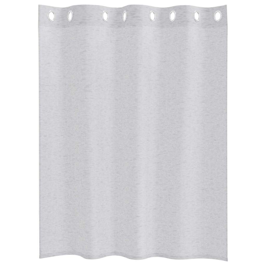Voile-Vorhang 2 pcs Hellgrau 140 x 140 cm Polyester