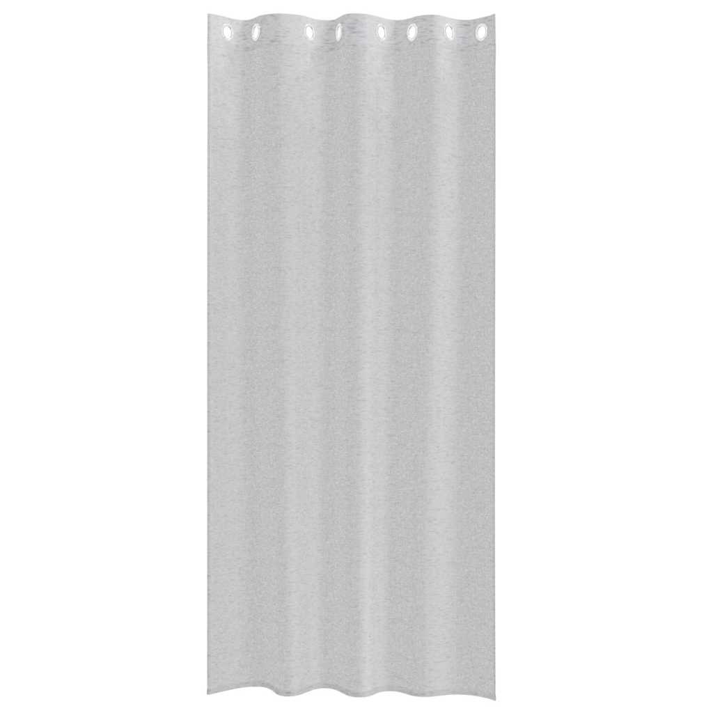 Voile-Vorhang 2 pcs Hellgrau 225 x 140 cm Polyester