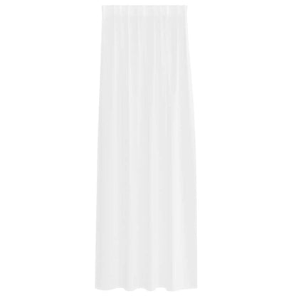 Voile-Vorhang mit Vorhängen 2 pcs Weiß 260 x 140 cm Polyester
