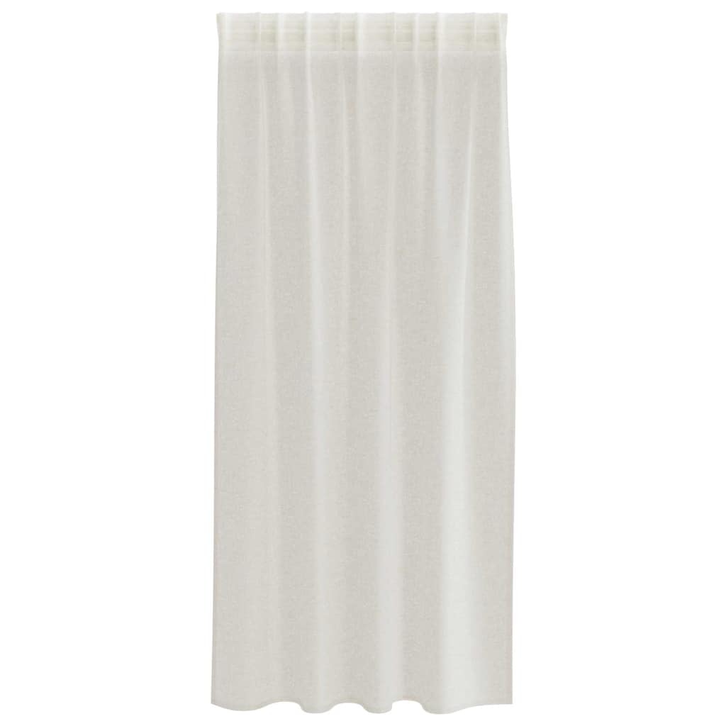 Voile-Vorhang mit Vorhängen 2 pcs Creme 175 x 140 cm Polyester