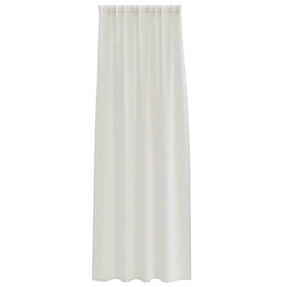 Voile-Vorhang mit Vorhängen 2 pcs Creme 225 x 140 cm Polyester