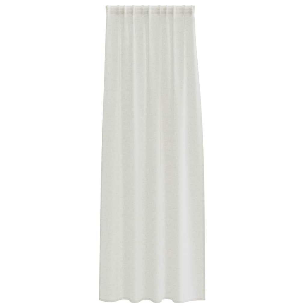 Voile-Vorhang mit Vorhängen 2 pcs Creme 260 x 140 cm Polyester