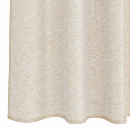 Voile-Vorhang mit Vorhängen 2 pcs Sand 140 x 140 cm Polyester