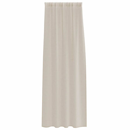 Voile-Vorhang mit Vorhängen 2 pcs Sand 245 x 140 cm Polyester