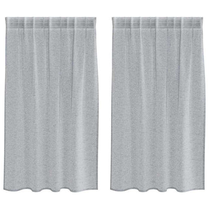 Voile-Vorhang 2 pcs Dunkelgrau 140 x 140 cm Polyester