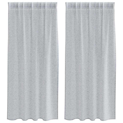 Voile-Vorhang 2 pcs Dunkelgrau 175 x 140 cm Polyester