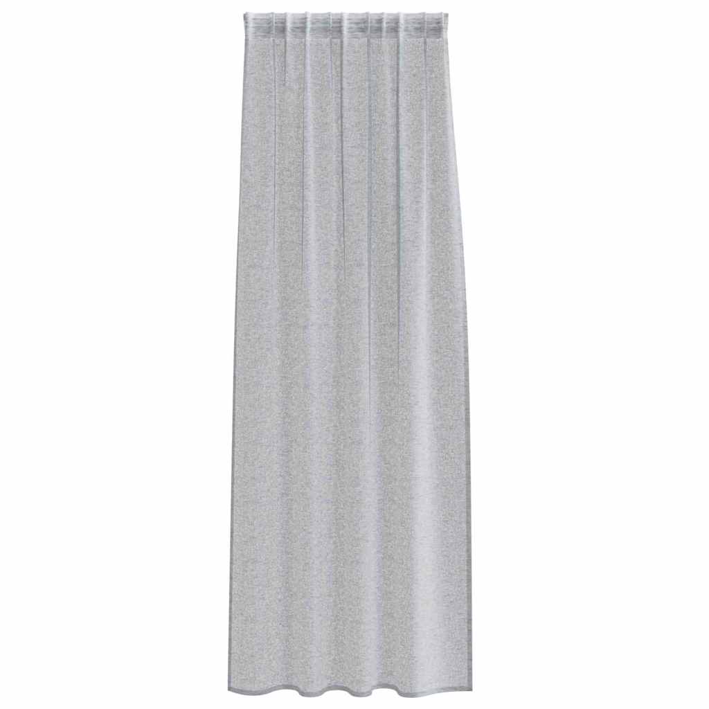 Voile-Vorhang 2 pcs Dunkelgrau 245 x 140 cm Polyester