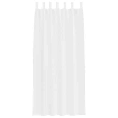 Voile-Vorhang mit Vorhängen 2 pcs Weiß 225 x 140 cm Polyester