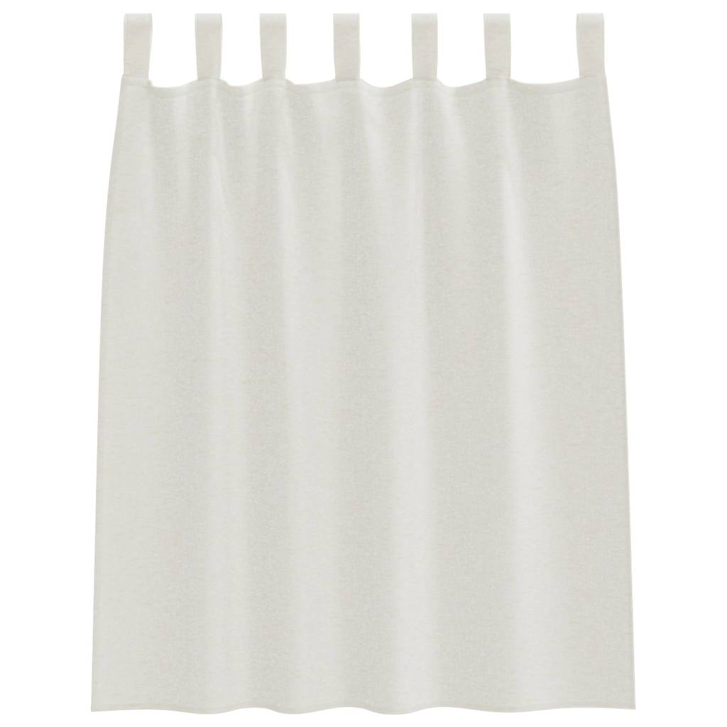 Voile-Vorhang mit Vorhängen 2 pcs Creme 140 x 140 cm Polyester