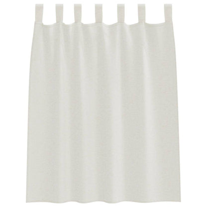 Voile-Vorhang mit Vorhängen 2 pcs Creme 140 x 140 cm Polyester