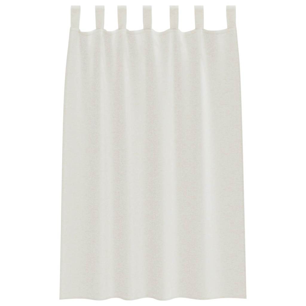 Voile-Vorhang mit Vorhängen 2 pcs Creme 175 x 140 cm Polyester