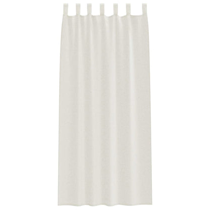 Voile-Vorhang mit Vorhängen 2 pcs Creme 225 x 140 cm Polyester