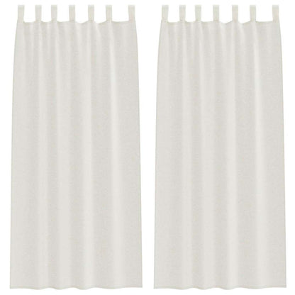 Voile-Vorhang mit Vorhängen 2 pcs Creme 260 x 140 cm Polyester
