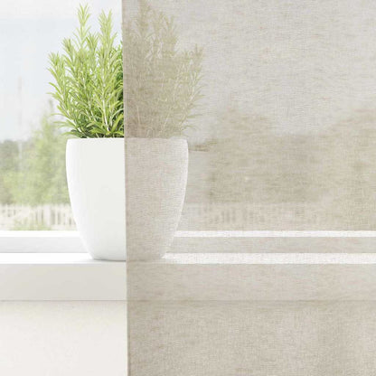 Voile-Vorhang mit Vorhängen 2 pcs Sand 225 x 140 cm Polyester