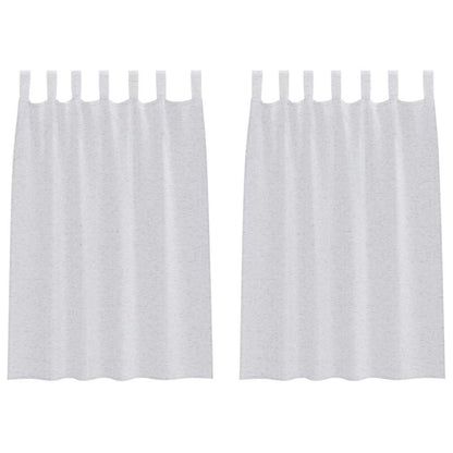 Voile-Vorhang 2 pcs Hellgrau 140 x 140 cm Polyester