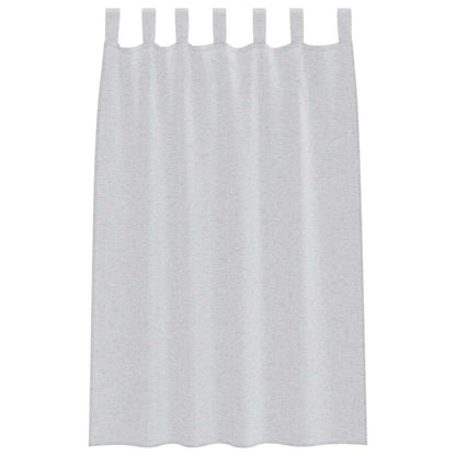 Voile-Vorhang 2 pcs Hellgrau 175 x 140 cm Polyester