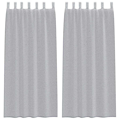 Voile-Vorhang 2 pcs Dunkelgrau 260 x 140 cm Polyester