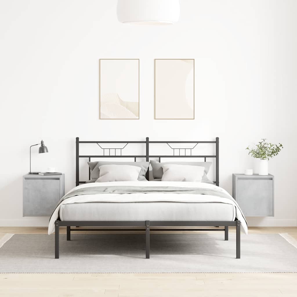 Wand-Nachttische 2 Stk. Betongrau 38x34x40 cm