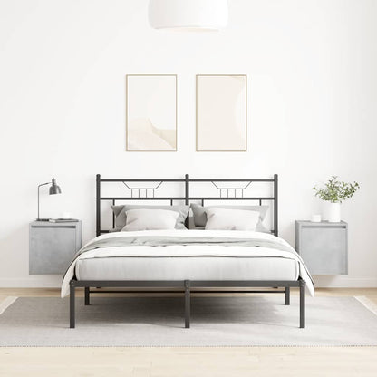 Wand-Nachttische 2 Stk. Betongrau 38x34x40 cm