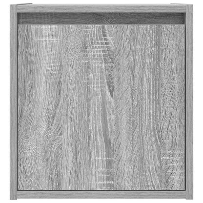 Wand-Nachttische 2 Stk. Grau Sonoma 38x34x40 cm