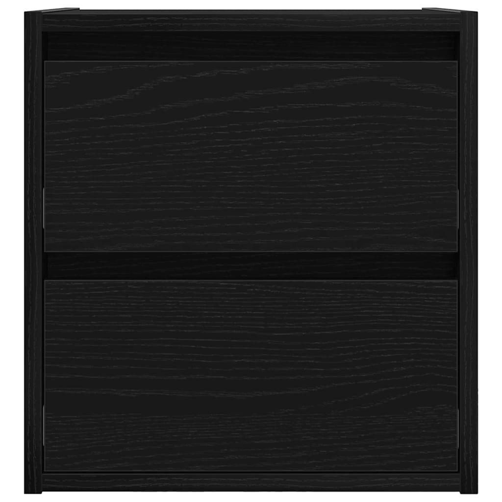 Wand-Nachttisch Schwarz Eichen-Optik 38x34x40 cm