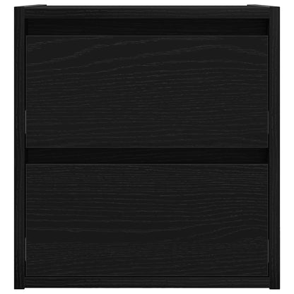 Wand-Nachttisch Schwarz Eichen-Optik 38x34x40 cm