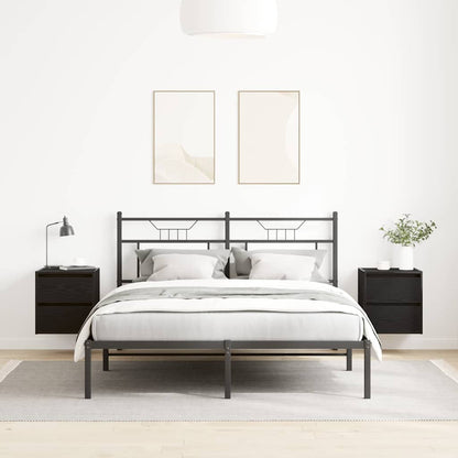 Wand-Nachttische 2 Stk. Schwarz Eichen-Optik 38x34x40 cm