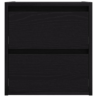 Wand-Nachttische 2 Stk. Schwarz Eichen-Optik 38x34x40 cm