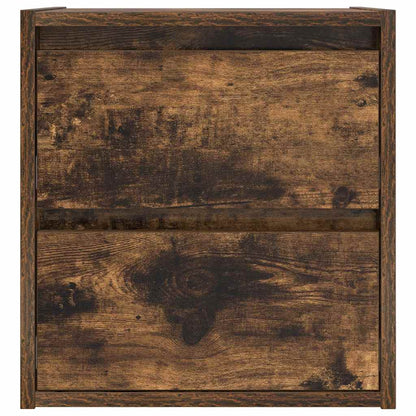 Wand-Nachttisch Räuchereiche 38x34x40 cm