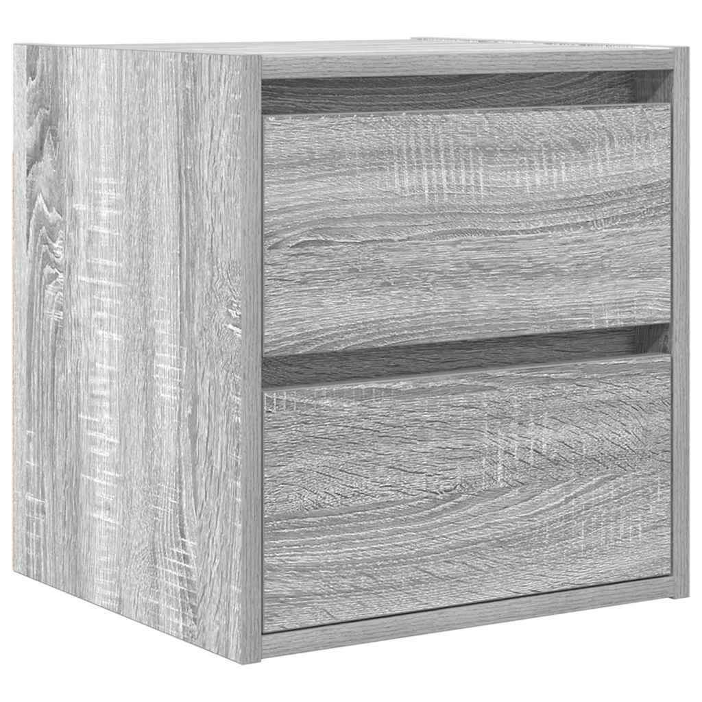 Wand-Nachttisch Grau Sonoma 38x34x40 cm