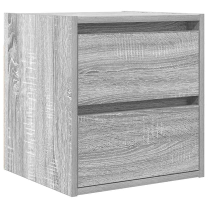 Wand-Nachttisch Grau Sonoma 38x34x40 cm