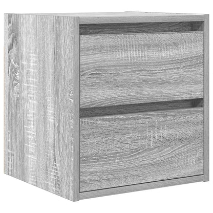Wand-Nachttische 2 Stk. Grau Sonoma 38x34x40 cm