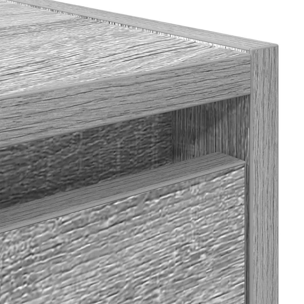 Wand-Nachttische 2 Stk. Grau Sonoma 38x34x40 cm